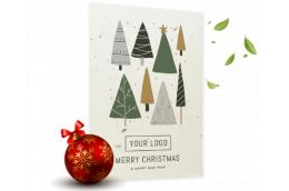 Weihnachtskarte aus Samenpapier